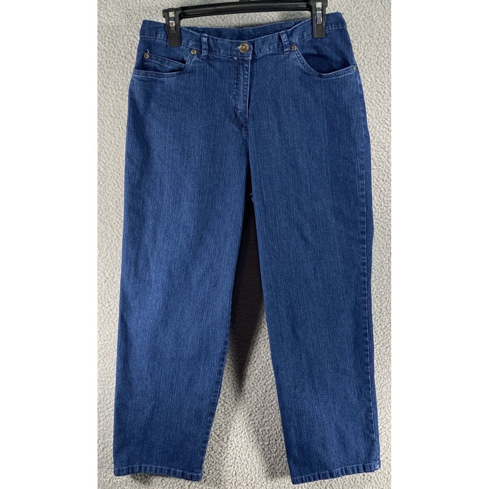 Ruby Rd Jeans Women's 8 Petite Blue‎ Denim Cotton Blend Stretch Side Elastic